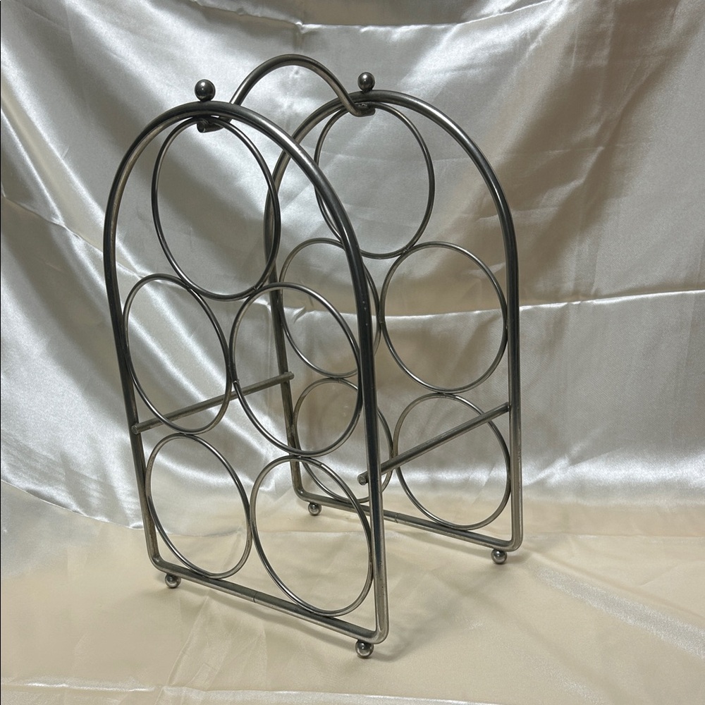 Vintage mid century Metal Wine Rack